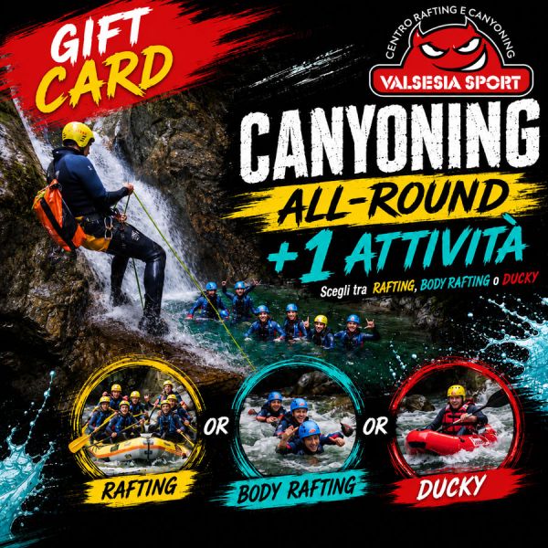 Gift Card<br />CANYONING All-Round + 1 attività