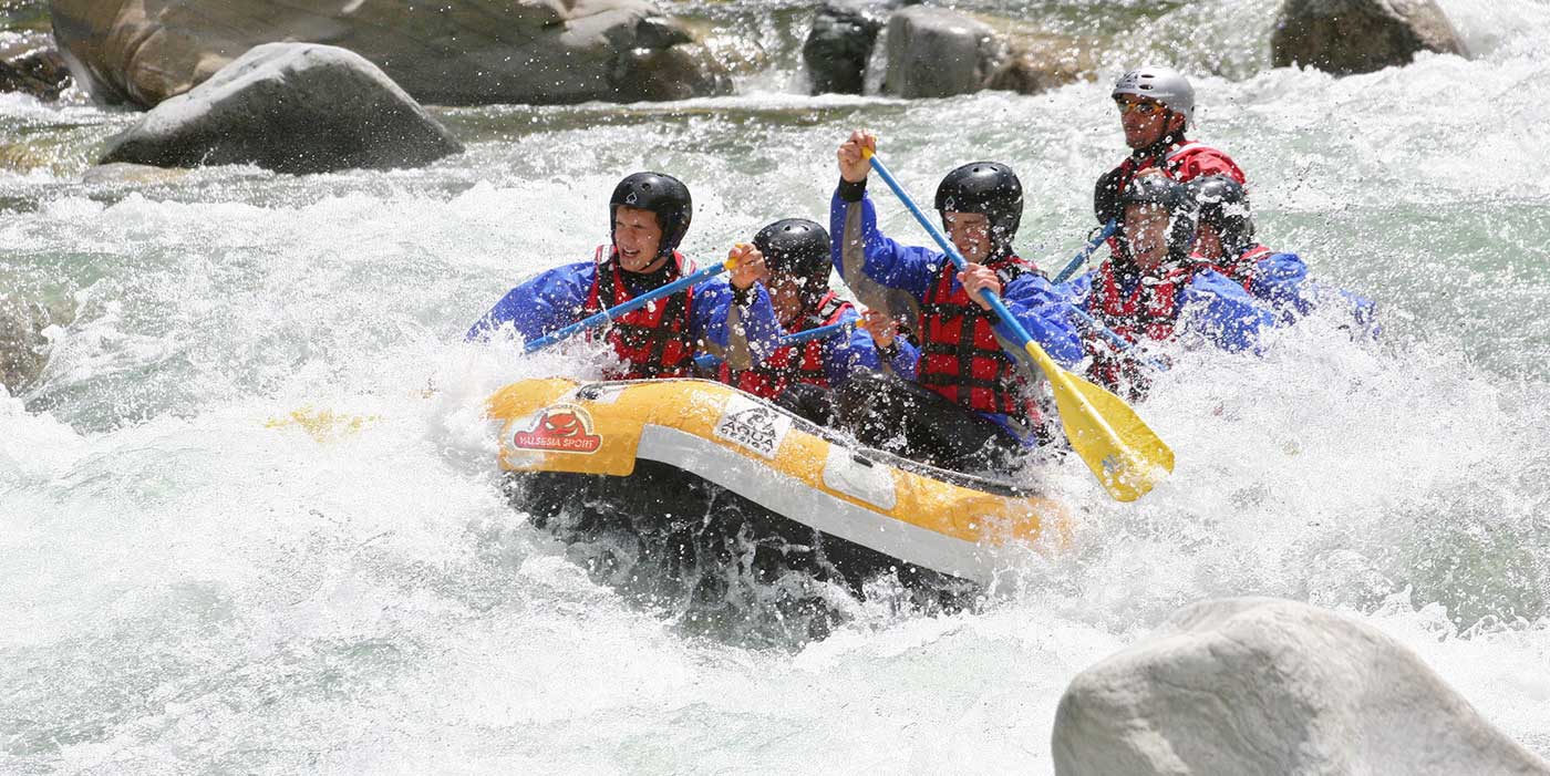 Rafting sul fiume Sesia in Valsesia